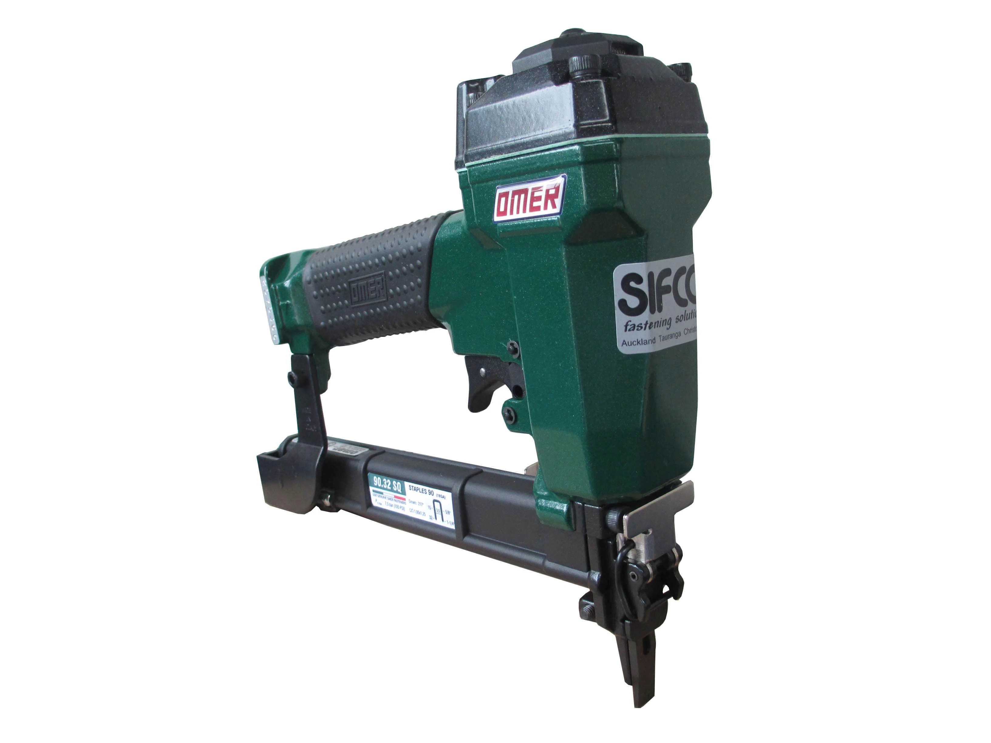 90.32SQ OMER® 18 Gauge Air Stapler with a Top Loading Magazine Medium Size