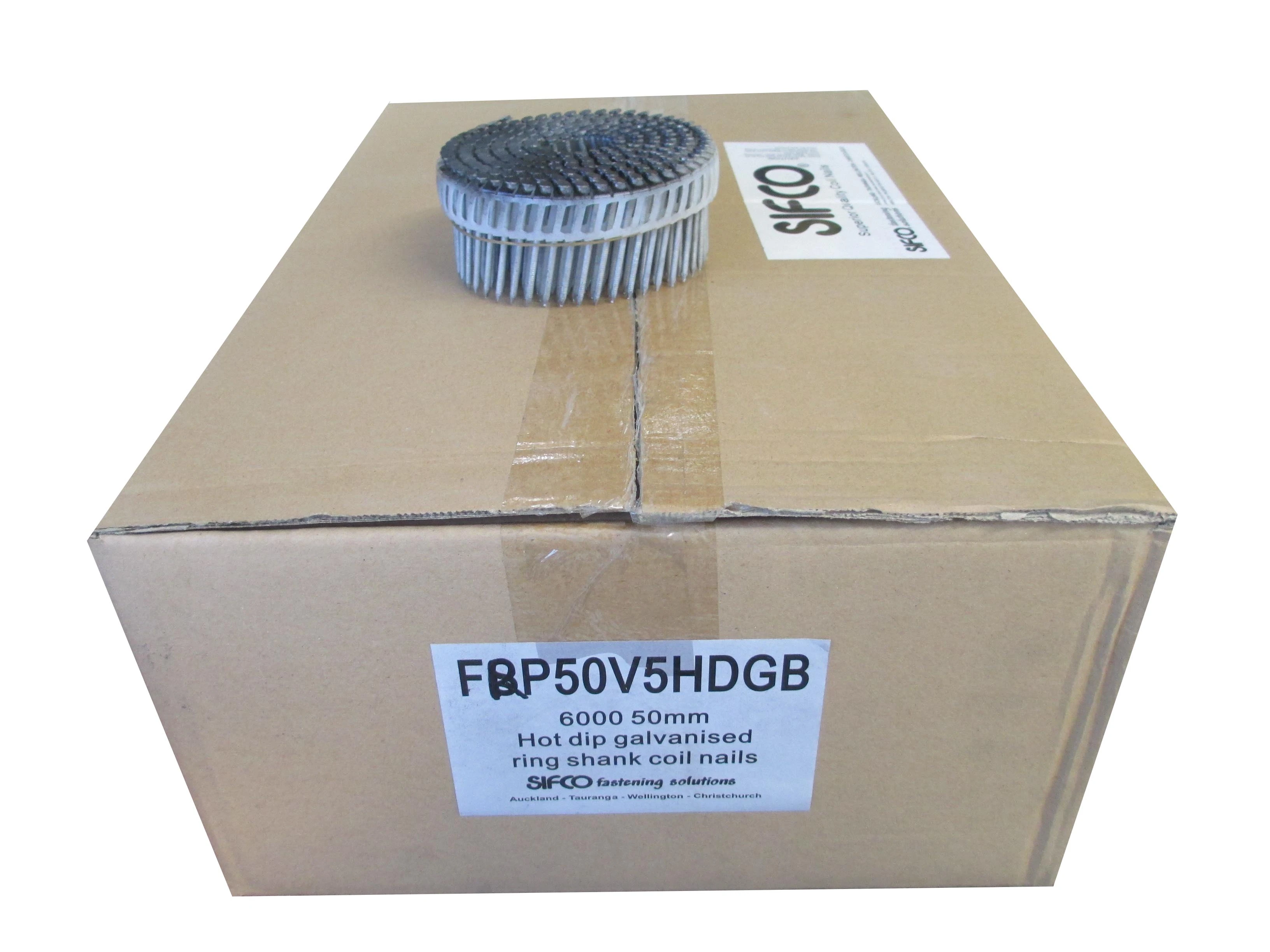 FRP50V5HDGB SIFCO® 50mm x 2.50mm Ring Shank Coil Nails, Black