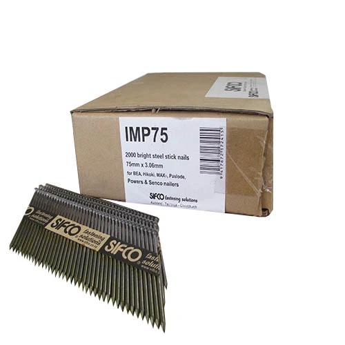IMP75 SIFCO® 75mm x 3.06mm Paper Taped 34 Degree Stick Nails