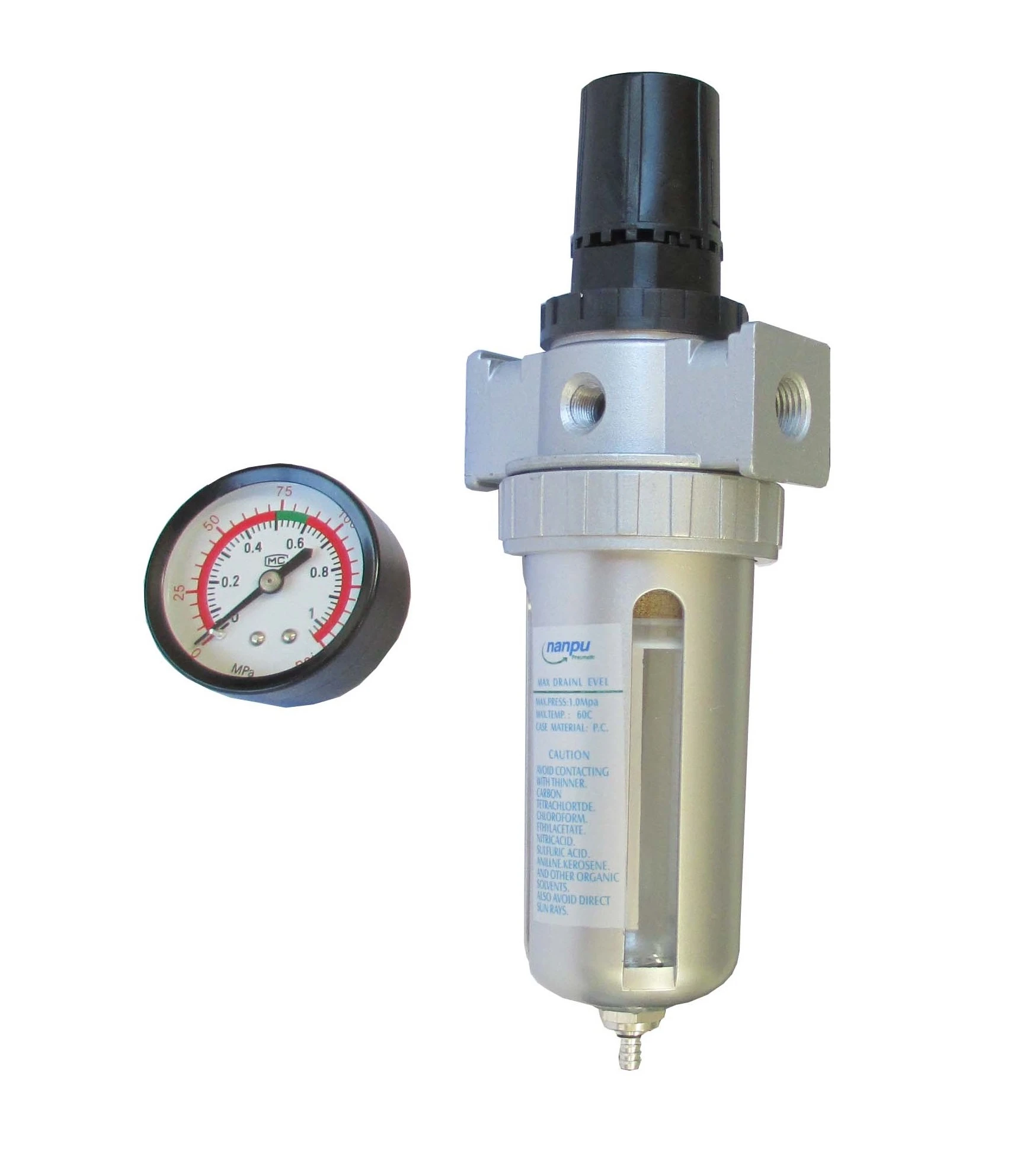 319207000G, SIFCO® 1/4" NPT Filter/Regulator with gauge Air Fitting