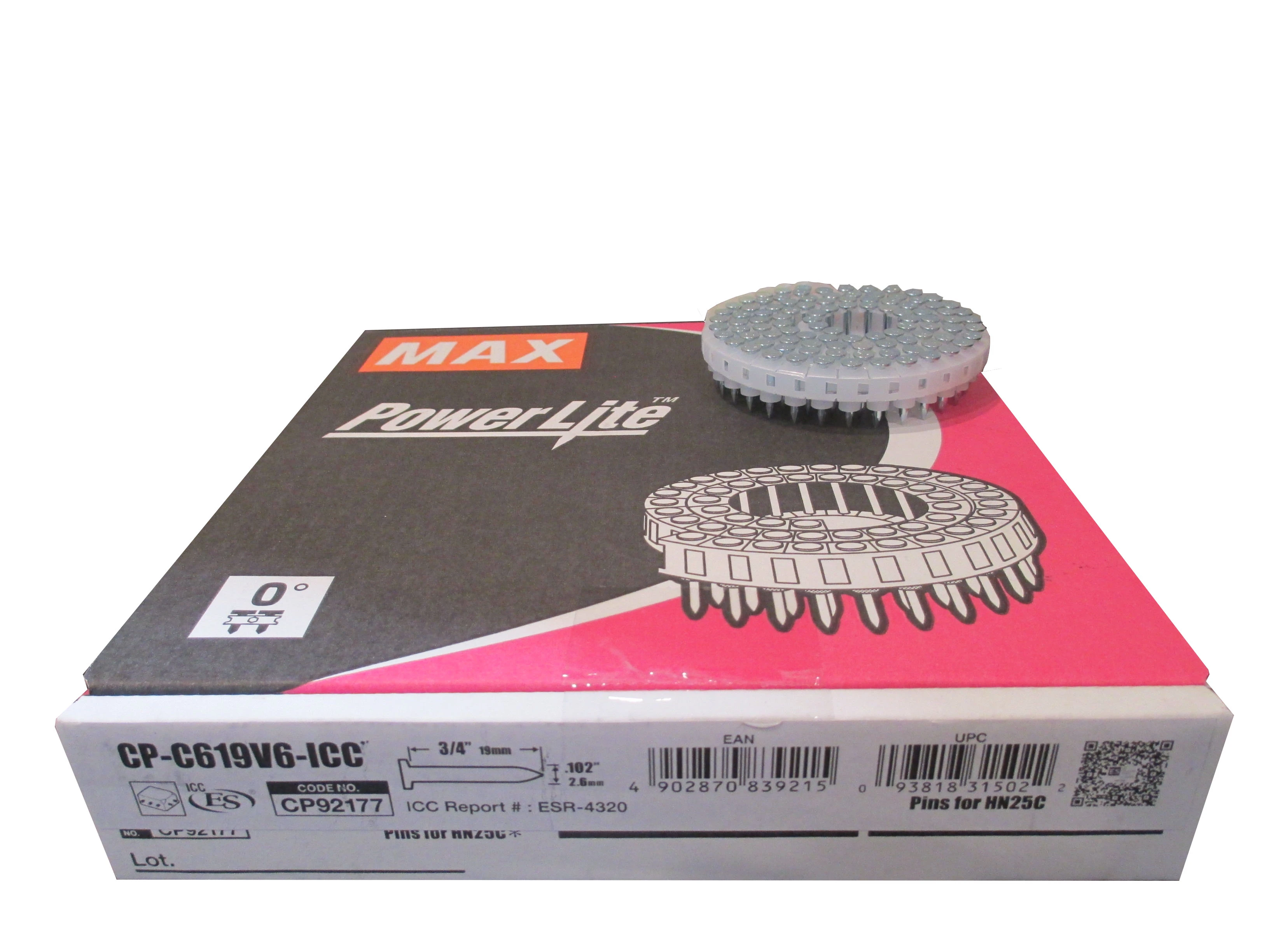 CP-C619V6-ICC MAX® 19mm x 2.60mm Hardened Concrete Coil Nails