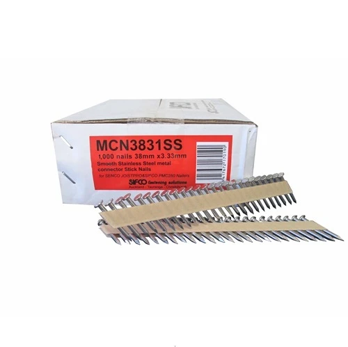 MCN3831SS-1M SIFCO® 38mm x 3.30mm Smooth Shank Stainless Metal Connector Nails 1,000pcs/Box