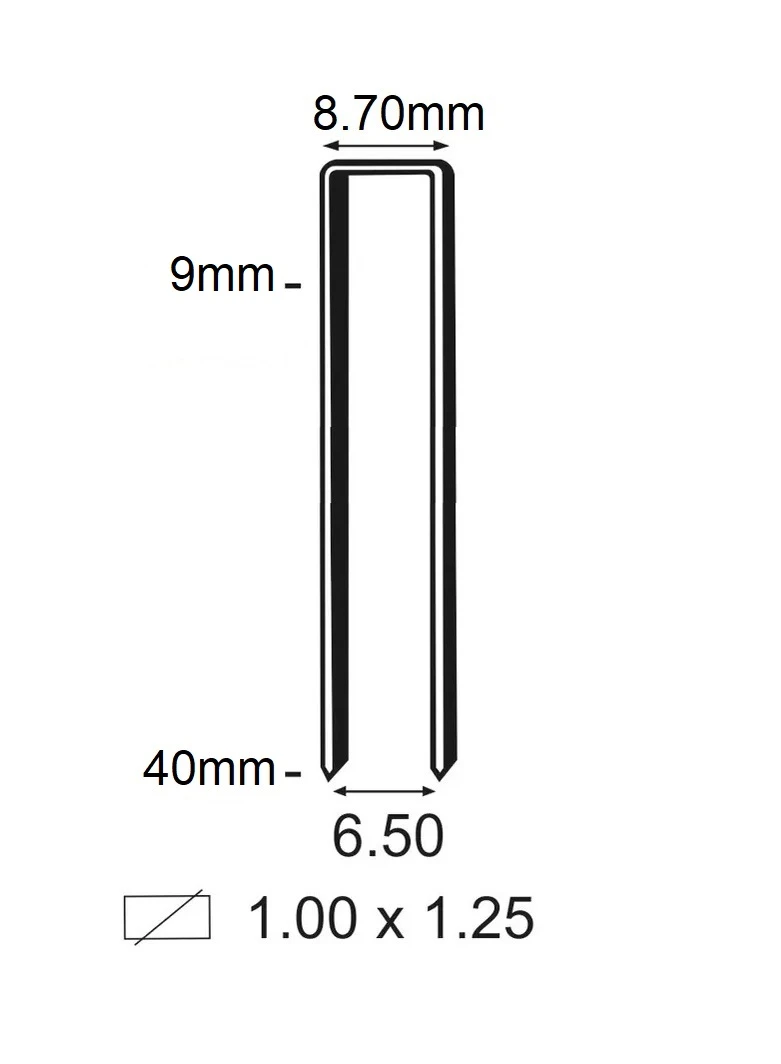 92/25SS OMER® 25mm Stainless 18 Gauge Industrial Staples for use in Air Staplers 5,000pcs/Box