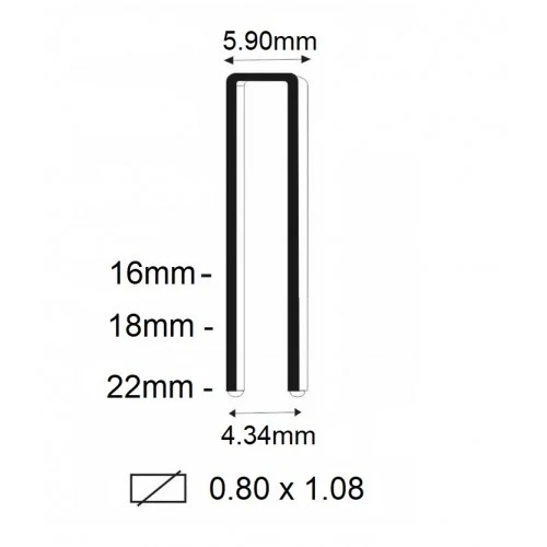 606/22-5M OMER® 22mm Galvanised Carpet Layers Staples 5,000pcs/Box