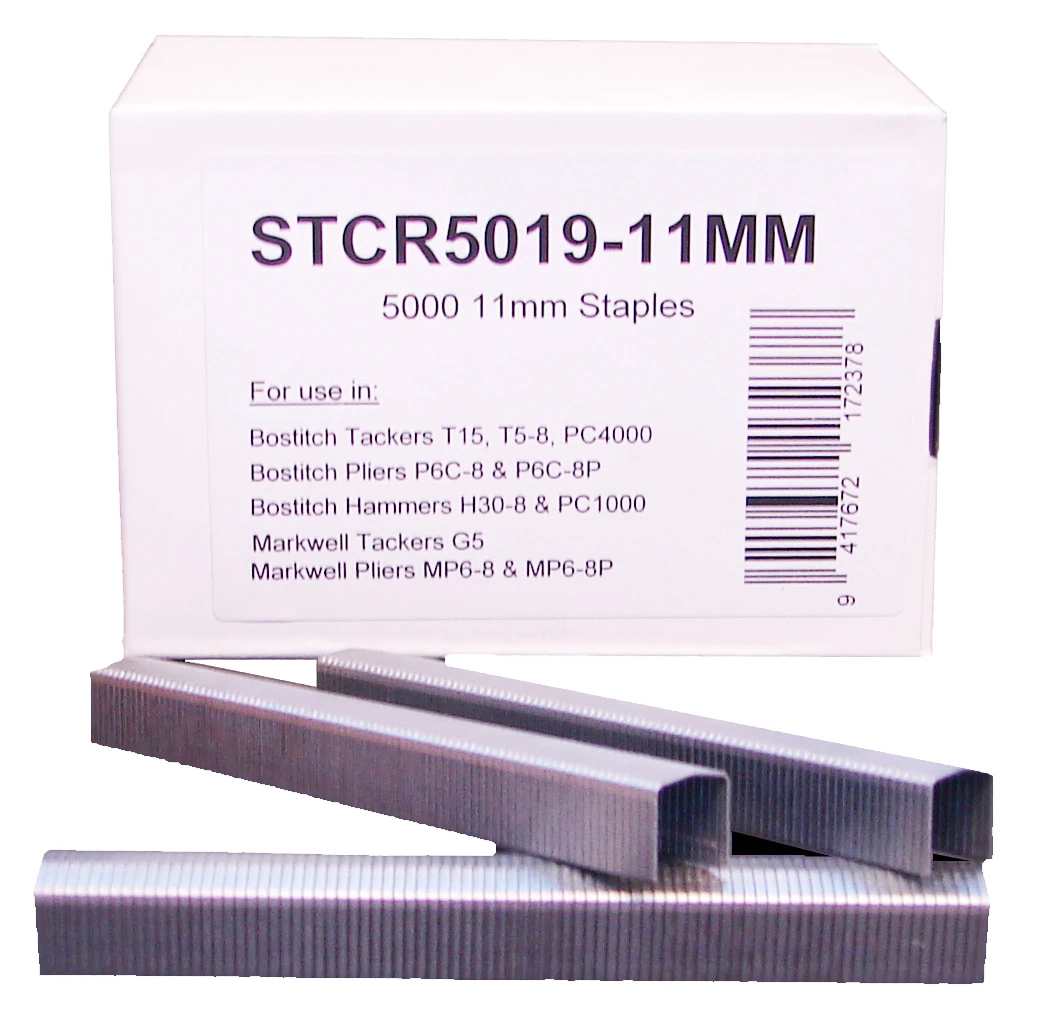 STCR5019-11MM SIFCO® 11mm Galvanised Raised Crown Staples 5,000pcs/Box