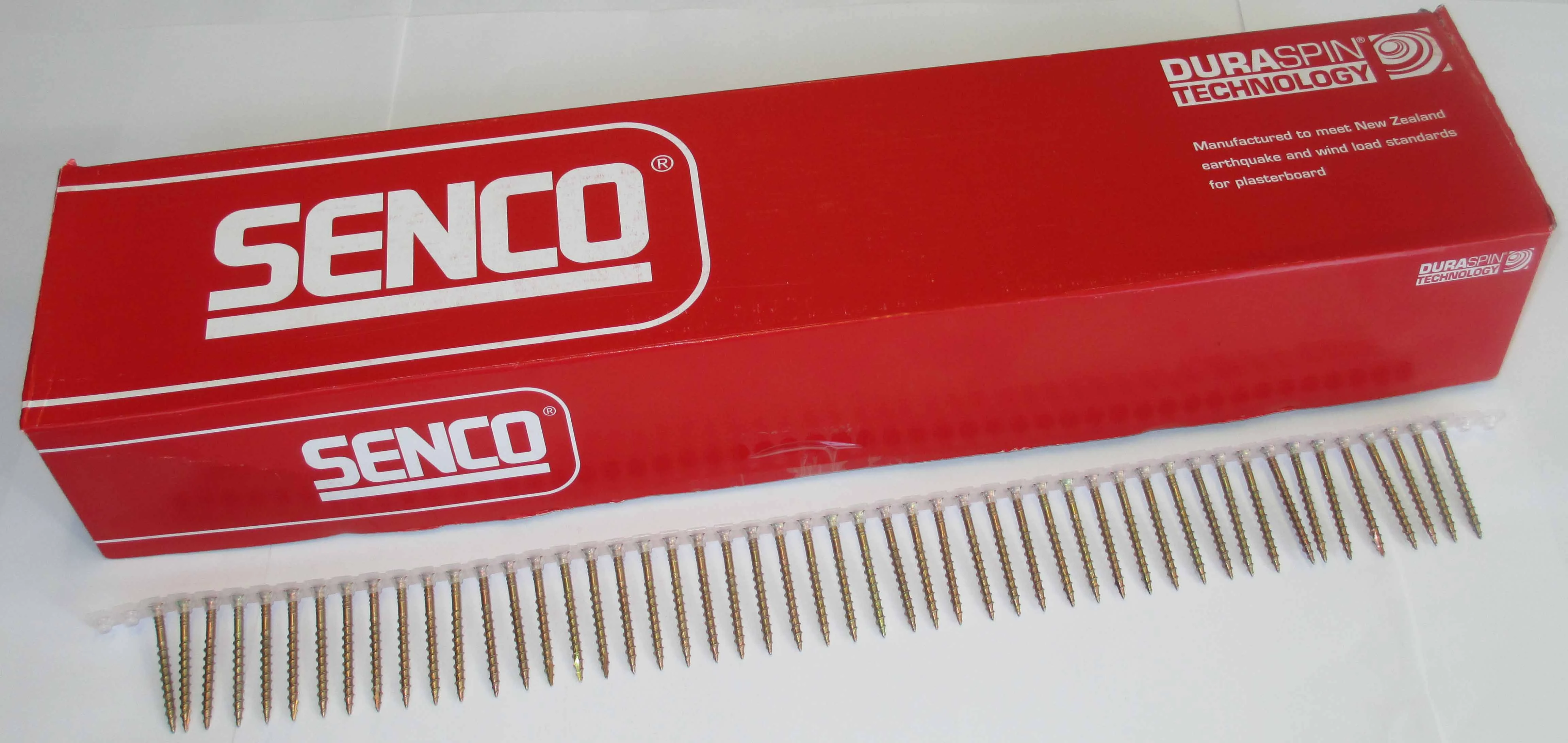 S08A50T17 SENCO® 50mm x 8Ga. Yellow Zinc Flat Head Coarse Collated Flooring Screws, 1,000pcs/Box