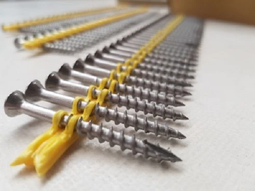 QDSSWSC2BSA10 Quik Drive® 50mm x 10Ga. 305 Stainless Flat Head Coarse Collated Flooring Screws, 2,000pcs/Box