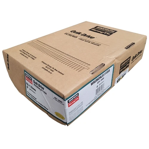 QDWSCBGHLA114SA Quik Drive® 32mm x 8Ga. CL3 Galvanised Collated Flat Head Dual Cement Underlay Screws, 2,000pcs/Box