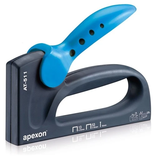 AT511 APEXON 3 in 1 Light weight Hand Tacker uses 13, 53 &amp; SP3023 series staples and F10 brads