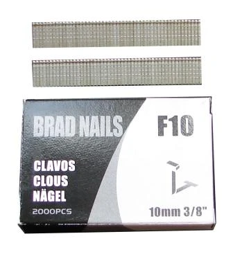 F10 APEXON® 10mm C110 18 Gauge Half Strip Galvanised Brads 2,000pcs/Box