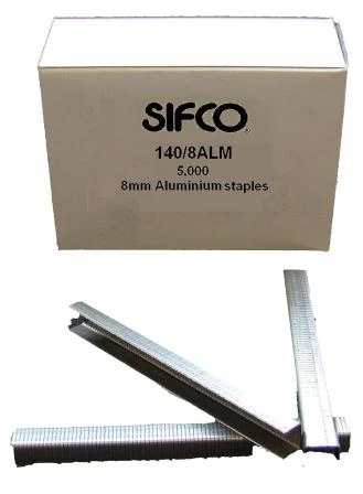 140/8ALM SIFCO® 8mm Aluminium Staples 5,000pcs/Box