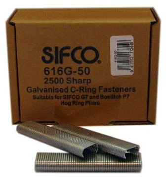 616G-50 SIFCO® 14mm Galvanised Sharp C-Rings 2,500pcs/Box