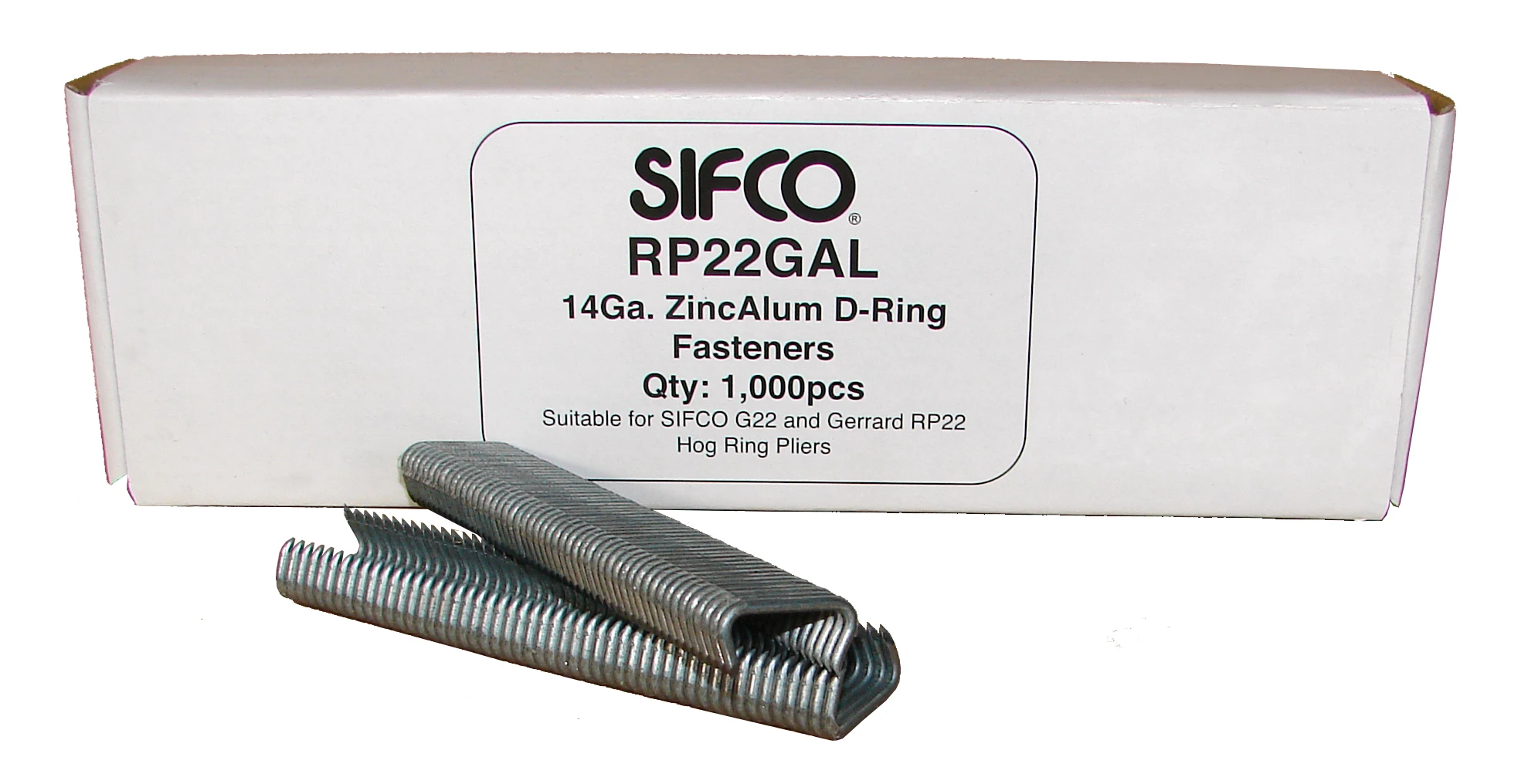 RP22GAL SIFCO® 14 Ga. Sharp Points D-ring for Wire Fencing 14mm Opening 1,000pcs/box