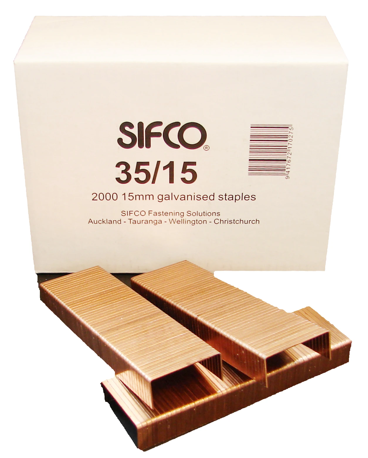 35/15 SIFCO® 15mm Carton Staples 2,000pcs/Box
