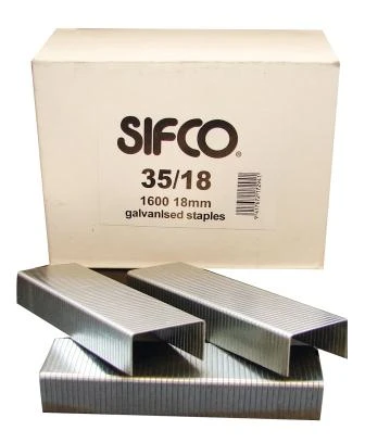 35/18 SIFCO® 18mm Wide Crown Carton Staples 2,000pcs/Box