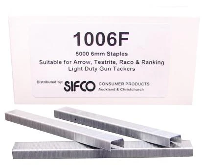 1006F SIFCO® 6mm Galvanised Staples 5,000pcs/box