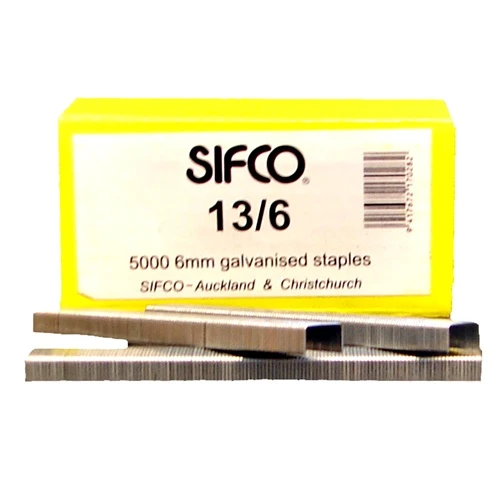 13/6 SIFCO® 6mm Galvanised Staples 5,000pcs/box