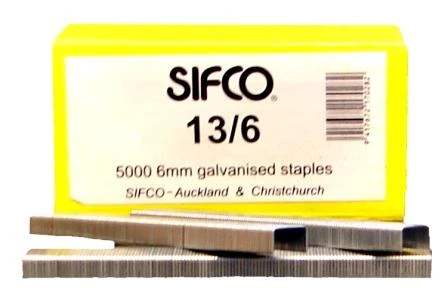 13/6 SIFCO® 6mm Galvanised Staples 5,000pcs/box