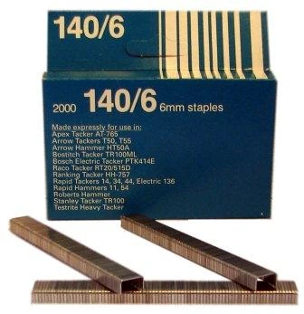 140/6-2M SIFCO® 6mm Galvanised Staples 2,000pcs/Box