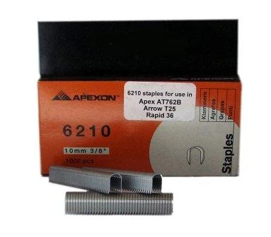 6210 APEXON 10mm Galvanised Cable Staples 1,000pcs/Box