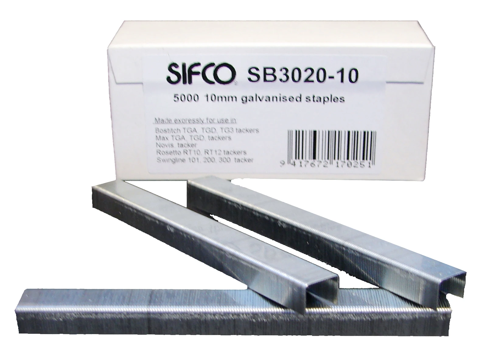 SB3020/10 SIFCO® 10mm Galvanised Staples 5,000pcs/box