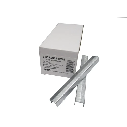 STCR2619-8MM SIFCO® 8mm Fine Wire Raised Crown Galvanised Staples 5,000pcs/Box