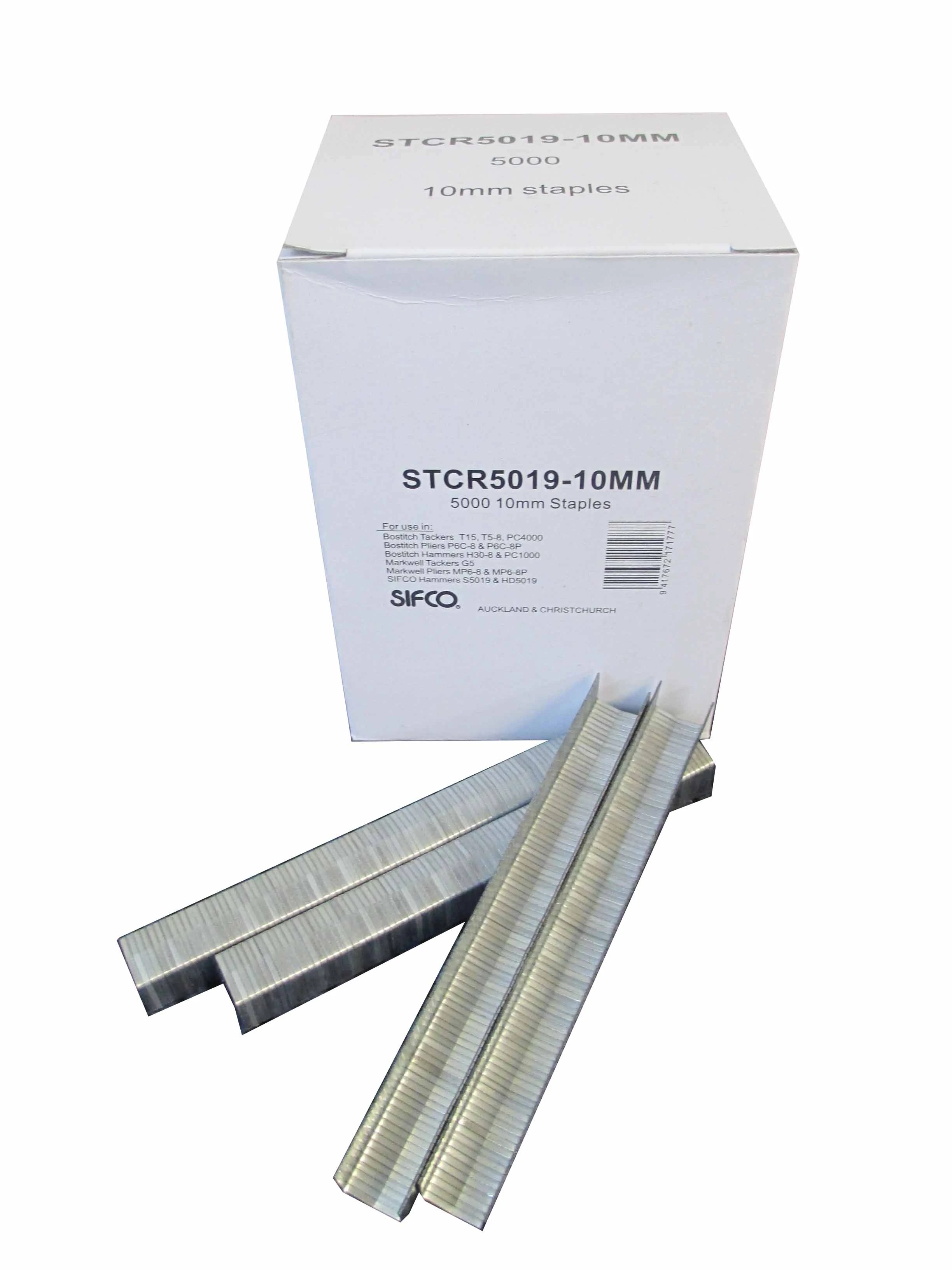 STCR5019-10MM SIFCO® 10mm Galvanised Raised Crown Staples 5,000pcs/Box