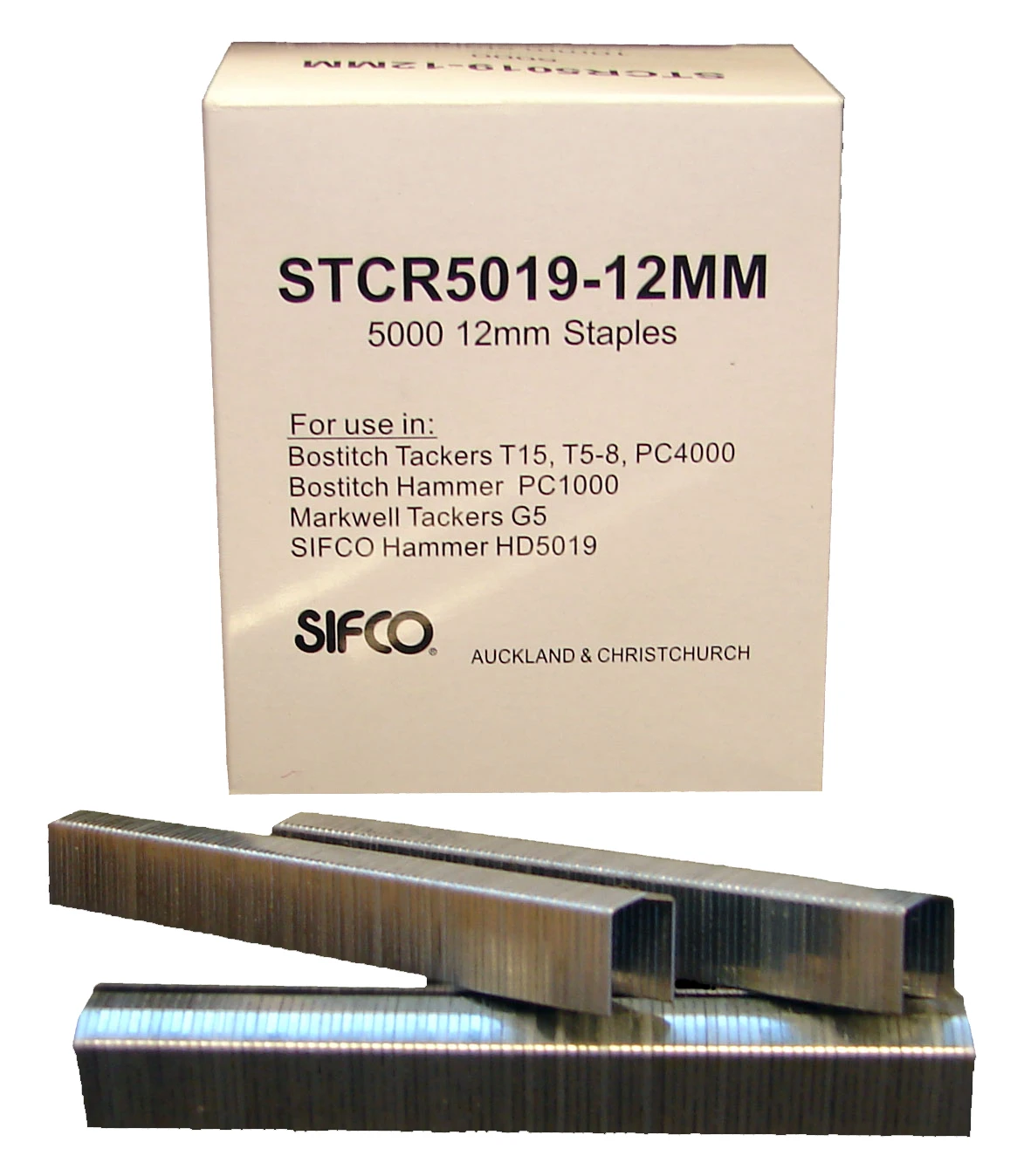 STCR5019-12MM SIFCO® 12mm Galvanised Raised Crown Staples 5,000pcs/Box