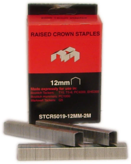 STCR5019-12MM-2M SIFCO® 12mm Galvanised Raised Crown Staples 2,000pcs/Box