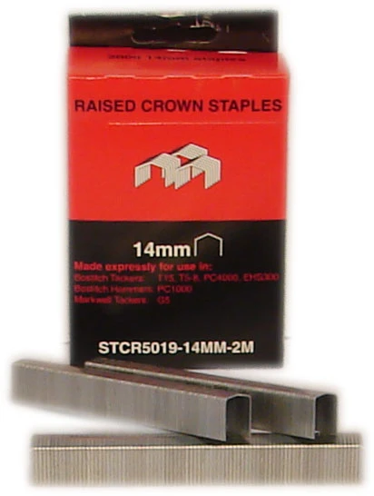 STCR5019-14MM-2M SIFCO® 14mm Galvanised Raised Crown Staples 2,000pcs/Box