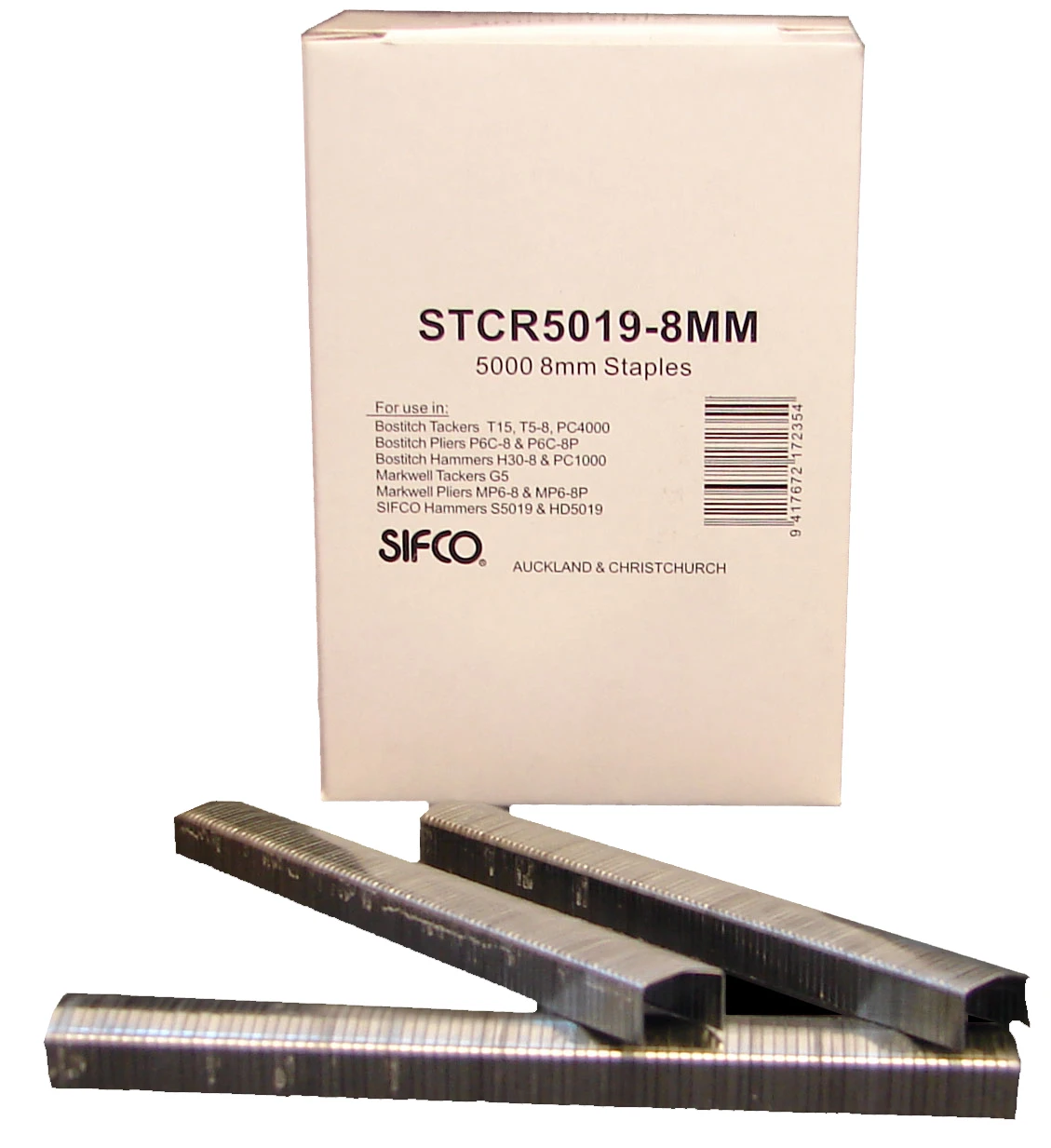 STCR5019-8MM SIFCO® 8mm Galvanised Raised Crown Staples 5,000pcs/Box