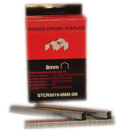 STCR5019-8MM-2M SIFCO® 8mm Galvanised Raised Crown Staples 2,000pcs/Box