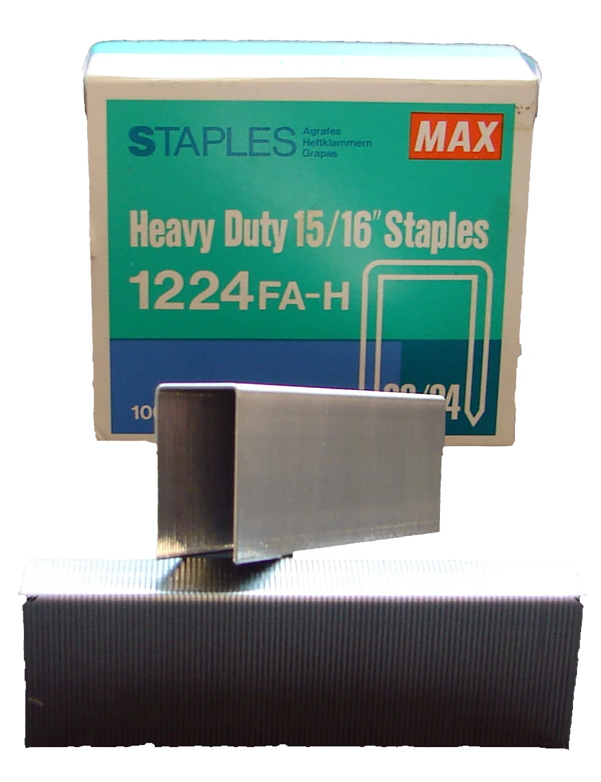 1224FA-H MAX® 24mm Heavy Duty Office Staples 1,000pcs/box