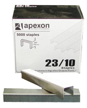 23/10 APEXON 10mm Heavy Duty Office Staples 5,000pcs/Box