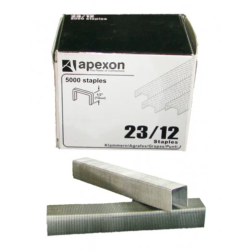 23/12 APEXON 12mm Heavy Duty Office Staples 5,000pcs/Box