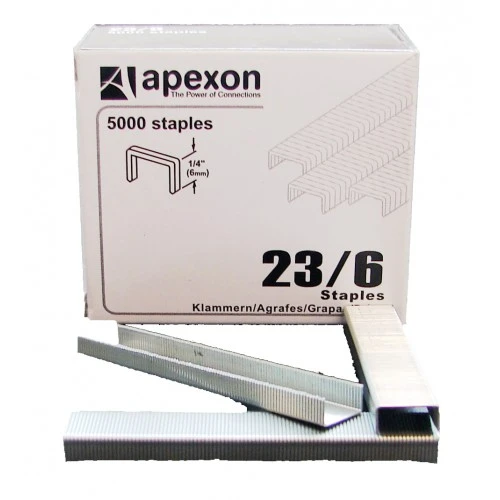 23/6 APEXON 6mm Heavy Duty Office Staples 5,000pcs/Box