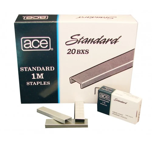 26/6(20-1M) ACE® 6mm Galvanised Office Staples 20 x 1,000pcs/Box