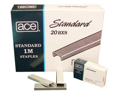 26/6(20-1M) ACE® 6mm Galvanised Office Staples 20 x 1,000pcs/Box