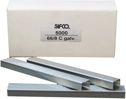 66/8 SIFCO® 8mm Heavy Duty Galvanised Staples For Electric Office Staplers 5,000pcs/Box
