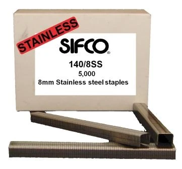 140/8SS SIFCO® 8mm Stainless Staples 5,000pcs/Box