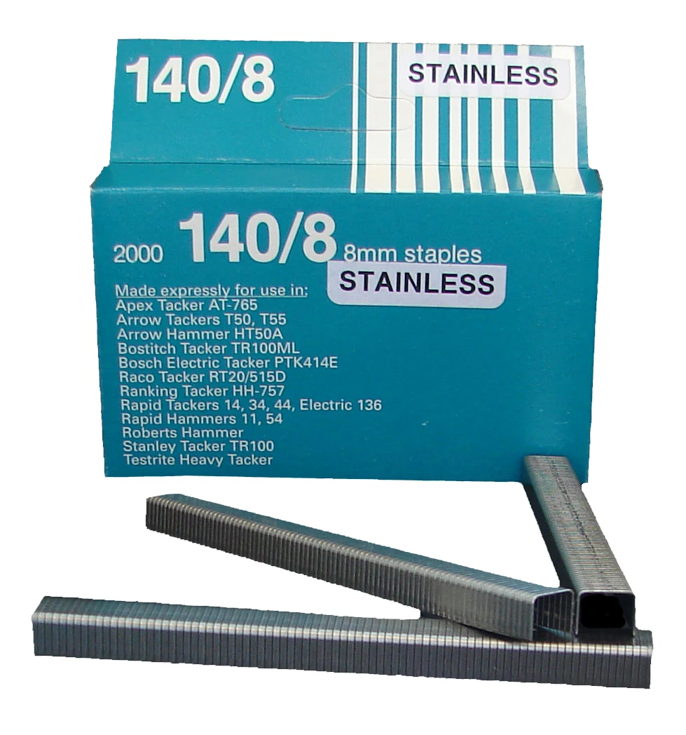 140/8SS-2M SIFCO® 8mm Stainless Staples 2,000pcs/Box