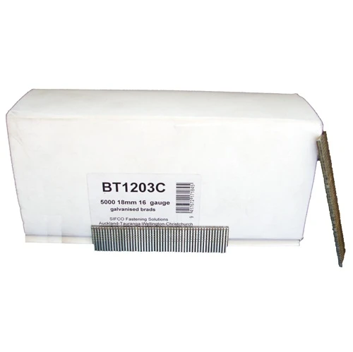 BT1203C SIFCO® 18mm C18 16 Gauge Galvanised Brad Nails 5,000pcs/Box