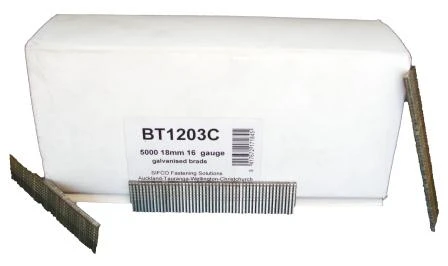 BT1203C SIFCO® 18mm C18 16 Gauge Galvanised Brad Nails 5,000pcs/Box