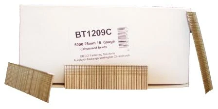BT1209C SIFCO® 25mm C25 16 Gauge Galvanised Brad Nails 5,000pcs/Box