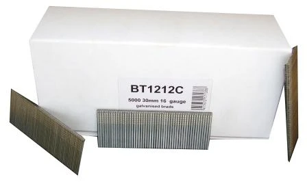 BT1212C SIFCO® 30mm C30 16 Gauge Galvanised Brad Nails 5,000pcs/Box