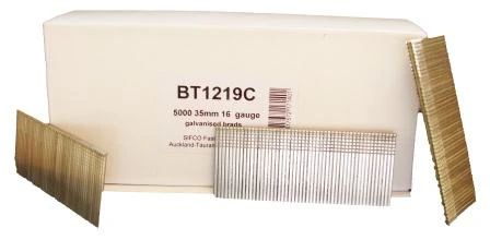 BT1219C SIFCO® 35mm C35 16 Gauge Galvanised Brad Nails 5,000pcs/Box
