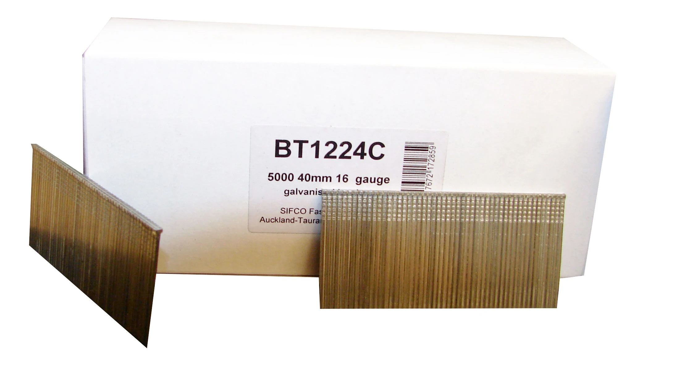 BT1224C SIFCO® 40mm C40 16 Gauge Galvanised Brad Nails 5,000pcs/Box