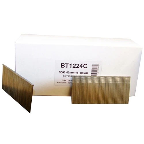 BT1224C SIFCO® 40mm C40 16 Gauge Galvanised Brad Nails 5,000pcs/Box