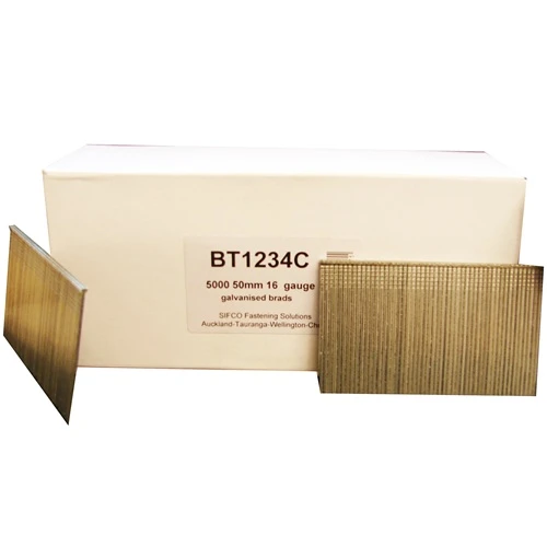 BT1234C SIFCO® 50mm C50 16 Gauge Galvanised Brad Nails 5,000pcs/Box