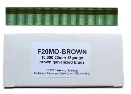 F20M0(10M)BROWN SIFCO® 20mm C120 18 Gauge Galvanised Brad 10,000pcs/box